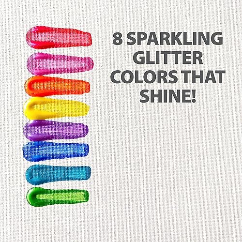 Miniatura 6 de milo Pintura lavable para niños  Témpera nacarada brillante  Juego de 8 colores de botellas de 8 onzas  Fabricado en los Estados Unidos  Pinturas de