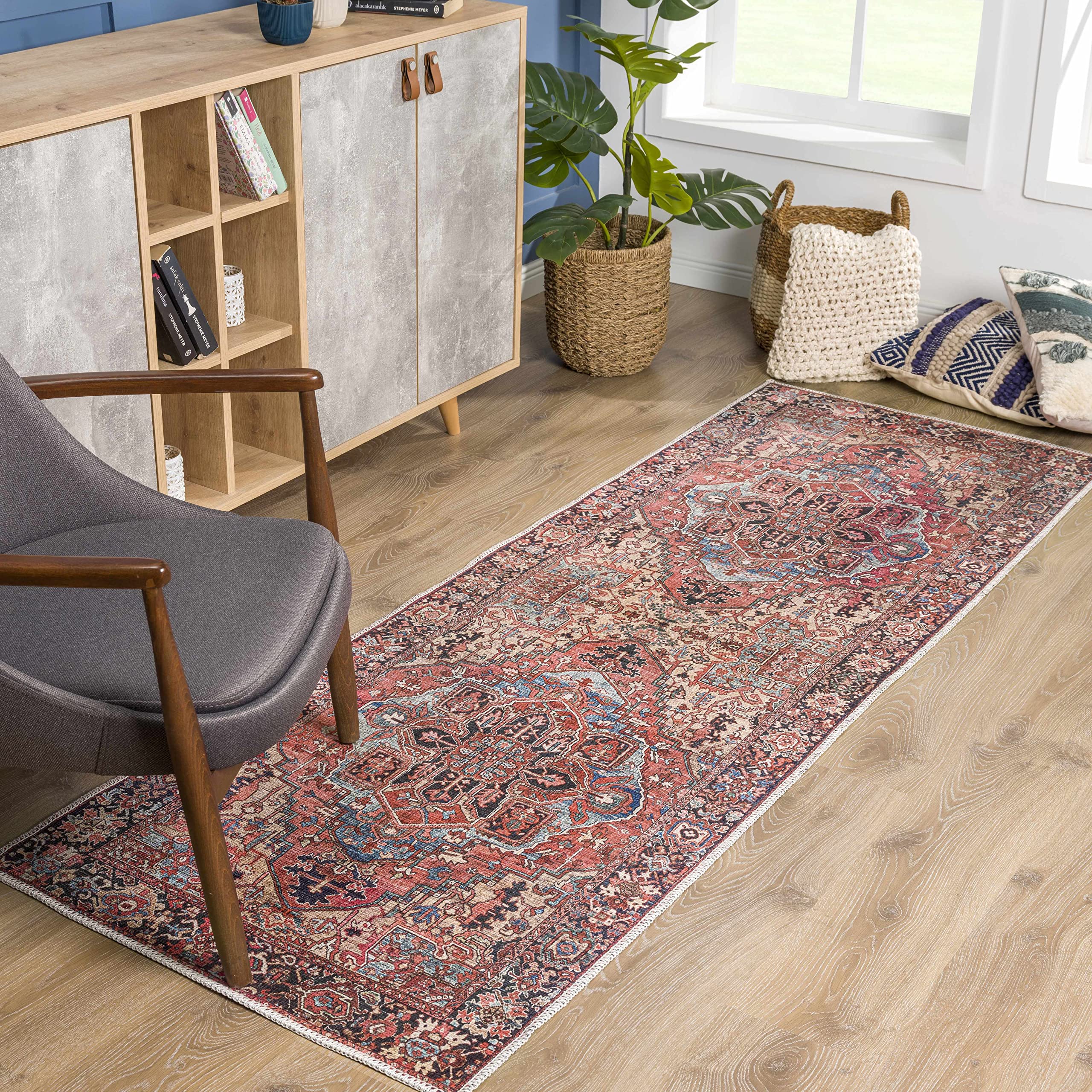 Amazon.com: Hauteloom Neyland Machine Washable Living Room Runner