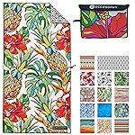 ECCOSOPHY Microfiber Beach Towel -Sand Free Towels are Quick Dry, Light Weight, Super Absorbent-Perfect Pool, Travel, Cruise, Camping Essentials - Oversized Extra Large for Adults (Honolulu)