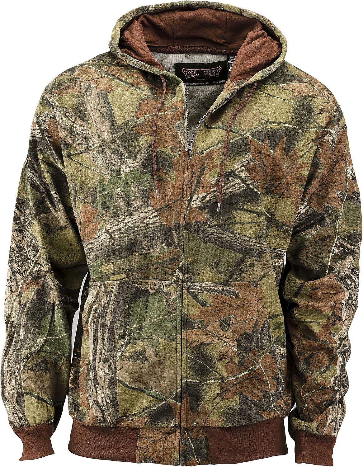 TrailCrest by Treel Men's Zip Up/Pullover Hoodie Sweatshirt, Stylish Camo Jacket, Outdoor Activities, Hunting, Casual Wear