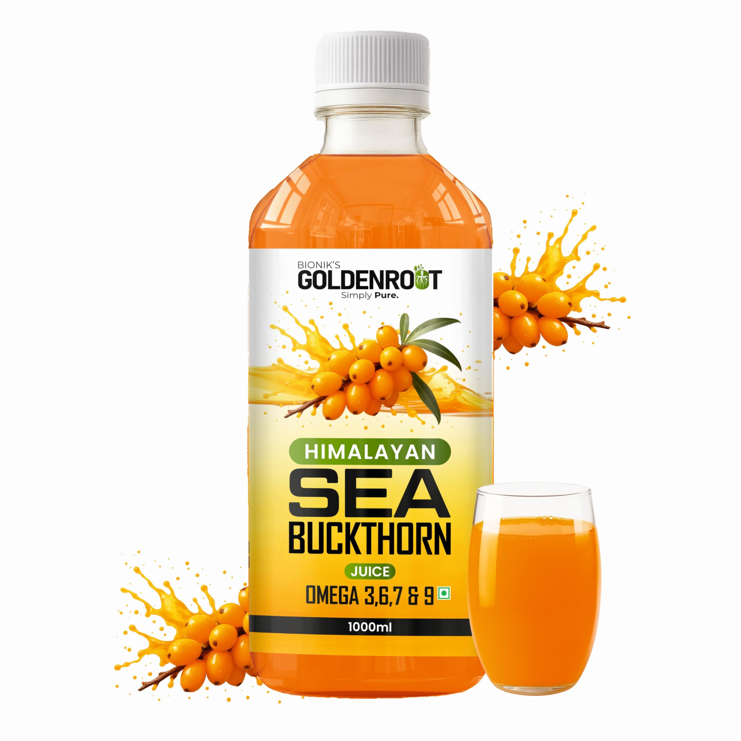 Goldenroot Himalayan Sea Buckthorn Pulp Concentrate |Cold-Pressed|Natural Vitamin C,Omega 3 6 7 9,Antioxidants|Immunity,Skin Glow& Gut Health Support|Herbal Juice Seabuckthorn Supplement (50 Glasses) 500 ml (2)-picture-27