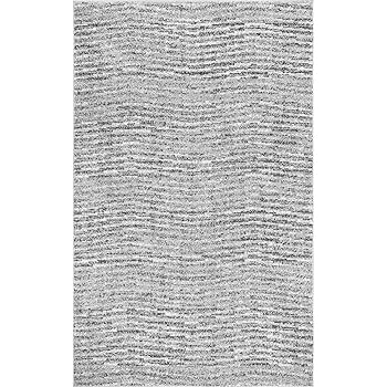 まりむら nuLOOM Sherill Modern Ripples Gray 8 ft. Square Rug BDSM01A