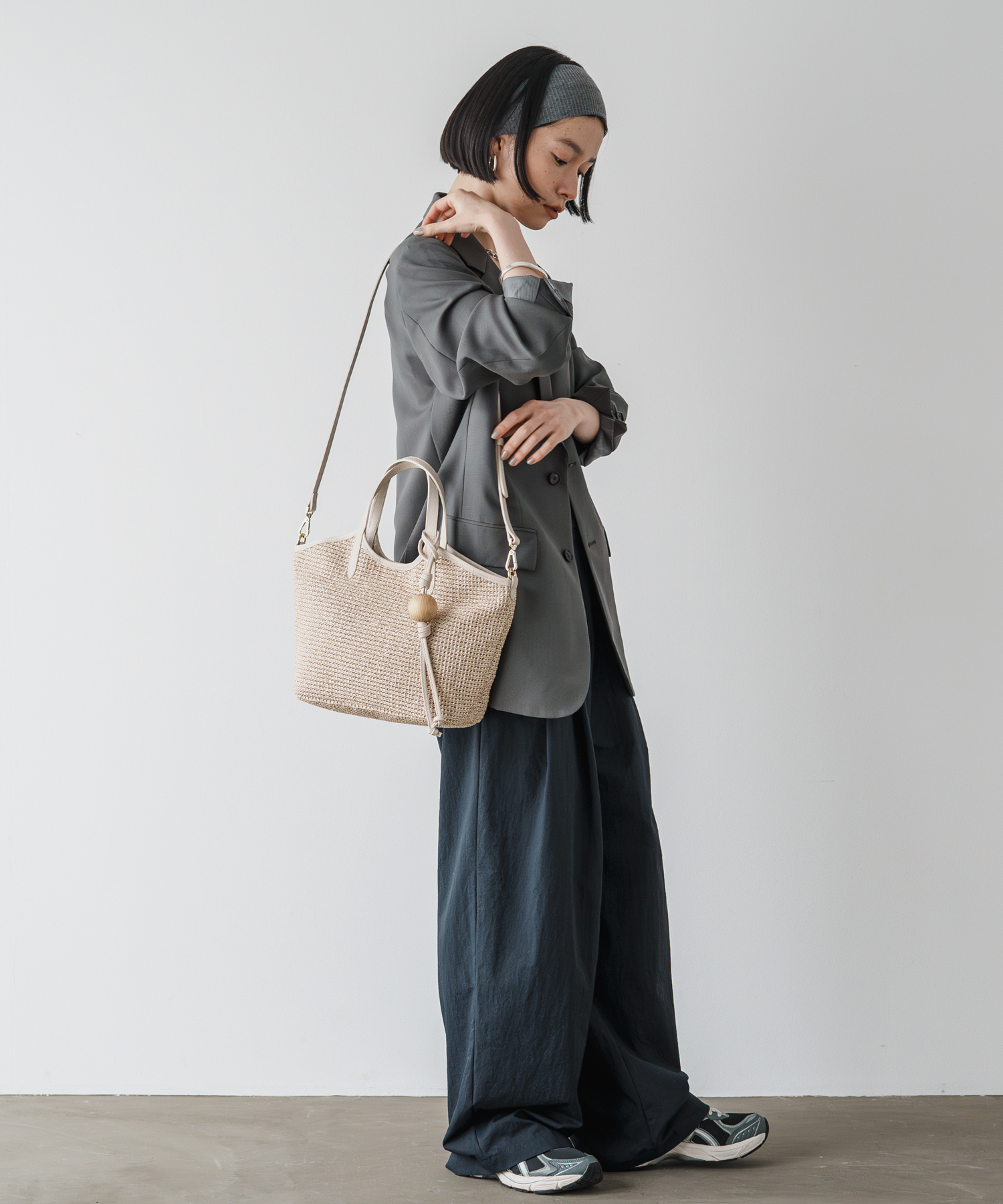本日のみ価格❣️russet✖️BEARSLEYカゴ2Wayトートバッグ russet×BEARDSLEYコラボ第2弾】カゴトートバッグ｜ラシットの