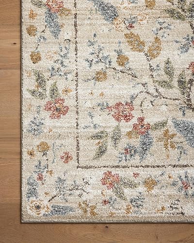 Miniatura 5 de Loloi Rifle Paper Co. Laurel Collection LAU-05 - Alfombra de área marfil de 7 pies y 10 pulgadas x 10 pies