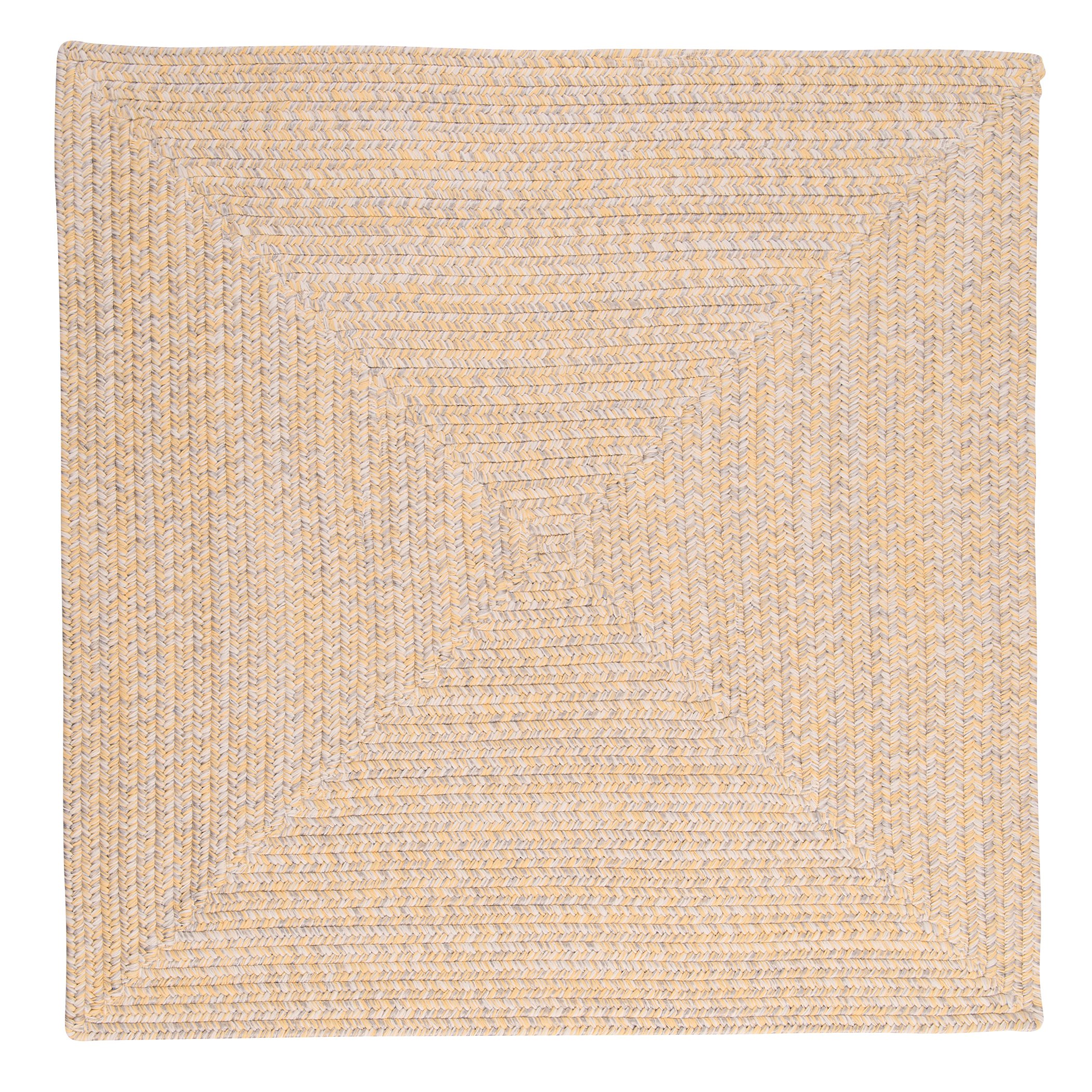 Catalina Polypropylene Braided Square Rug, 4-Feet, Sun-Soaked