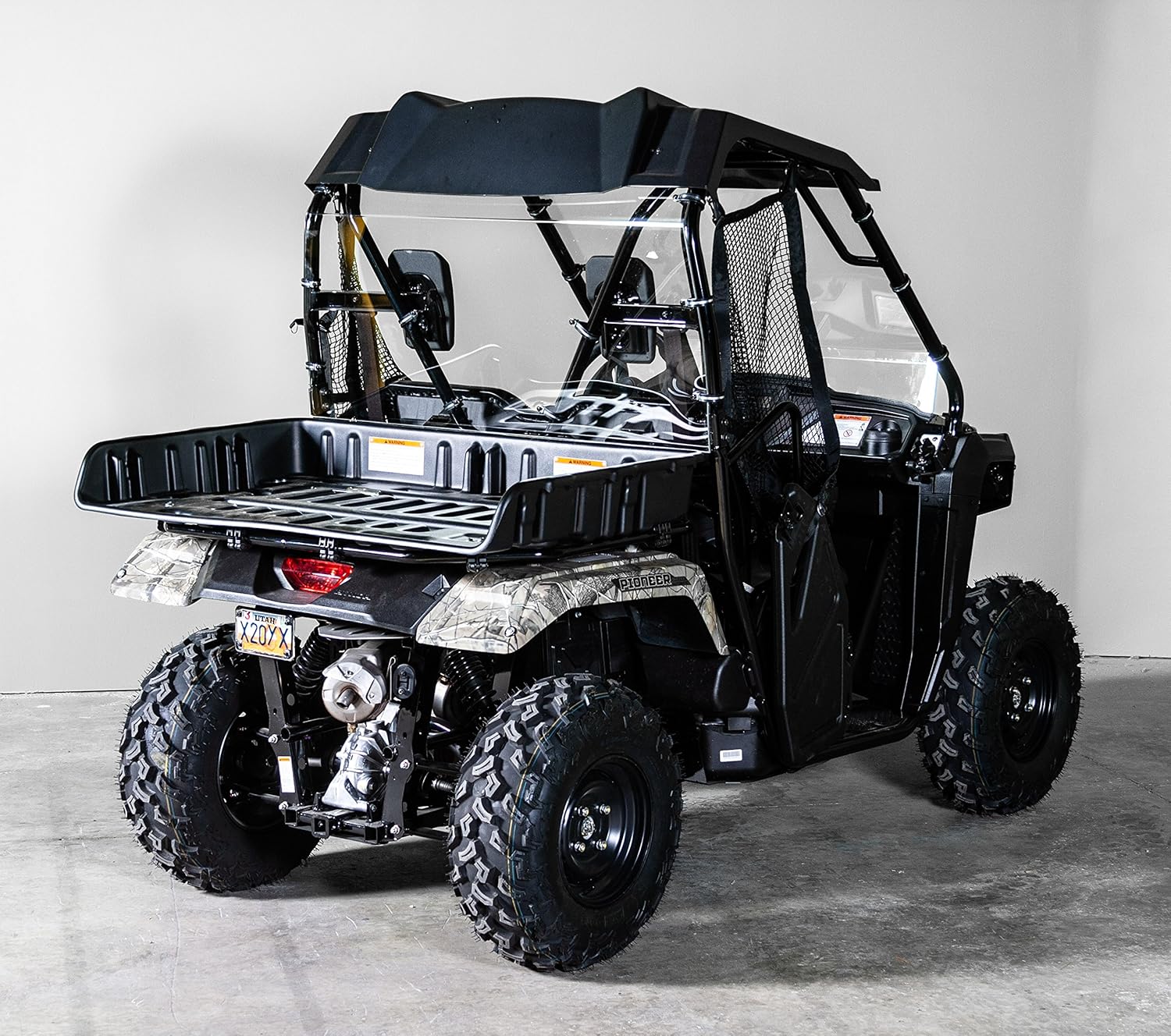 TerraRider Back UTV Windshield Compatible with Honda Pioneer 500 - Standard 3/16"