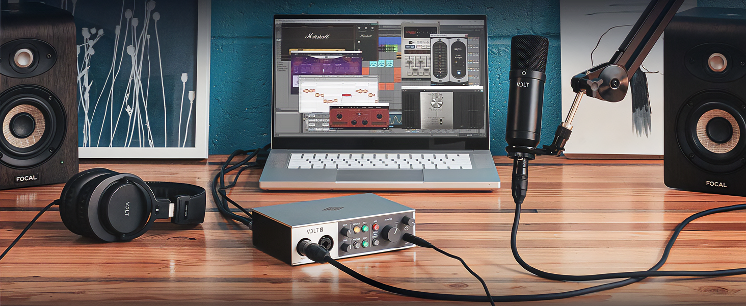 Amazon.com: Universal Audio Volt 2 USB Recording Studio Bundle