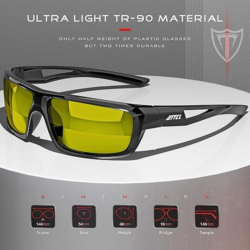 Miniatura 4 de ATTCL Gafas de sol deportivas polarizadas para hombre Ciclismo, conducción, pesca 100% protección UV