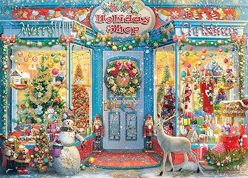 Ceaco - Shop Windows - Rompecabezas de 2-1000 piezas de Holiday Shop