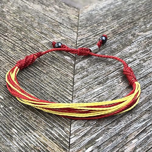 Vista 99 de Rumi Sumaq Pulseras con lazo de bandera del orgullo y el país, macramé tejida anudada a mano, cola de pez y trenzada, pulseras unisex ajustables