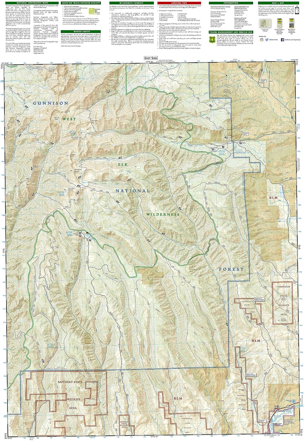Black Mesa, Curecanti Pass Map (National Geographic Trails Illustrated Map, 134) | Books
