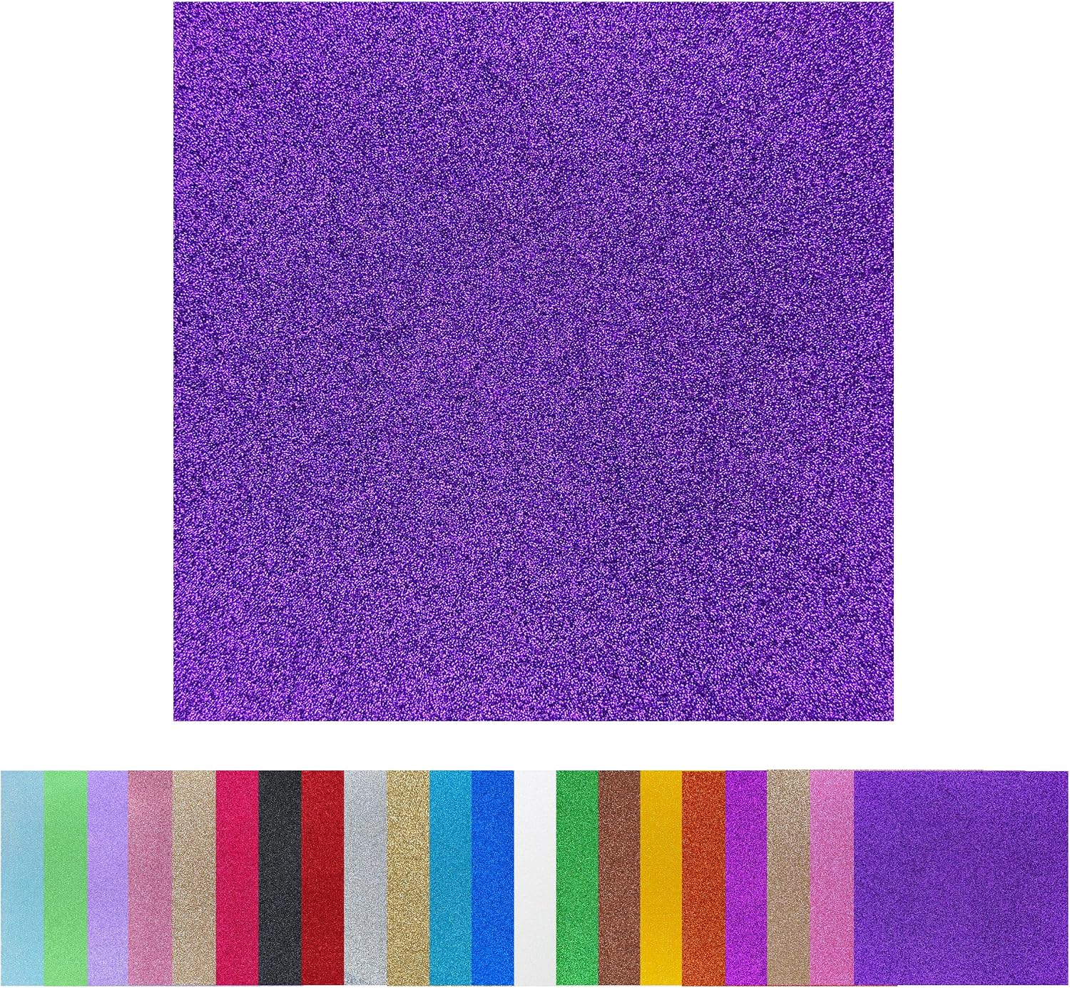 Sonjade Glitter Cardstock Paper, No-Shed Shimmer Glitter Papers, Cut Craft and DIY Projects Card stock, Sparkly Paper for Card Making, 12 x 12 Inch, 10 Sheets, 250 GSM (Purple)