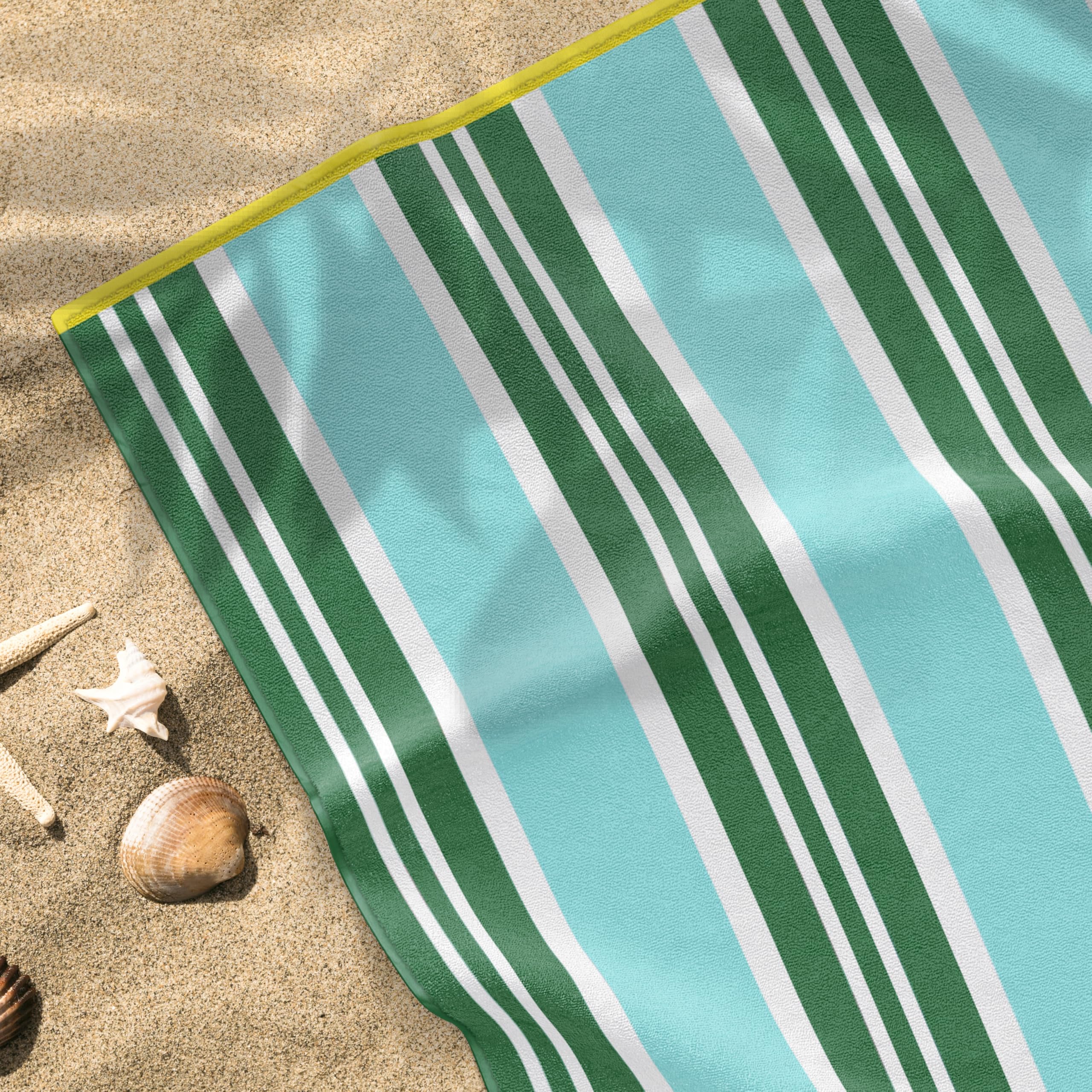 Liniva Home Toalla de Playa 100% Algodón Egipcio – 90x175cm – Extra Suave y Absorbente – 650 g/m Ideal para Playa y Piscina. (Rayas)