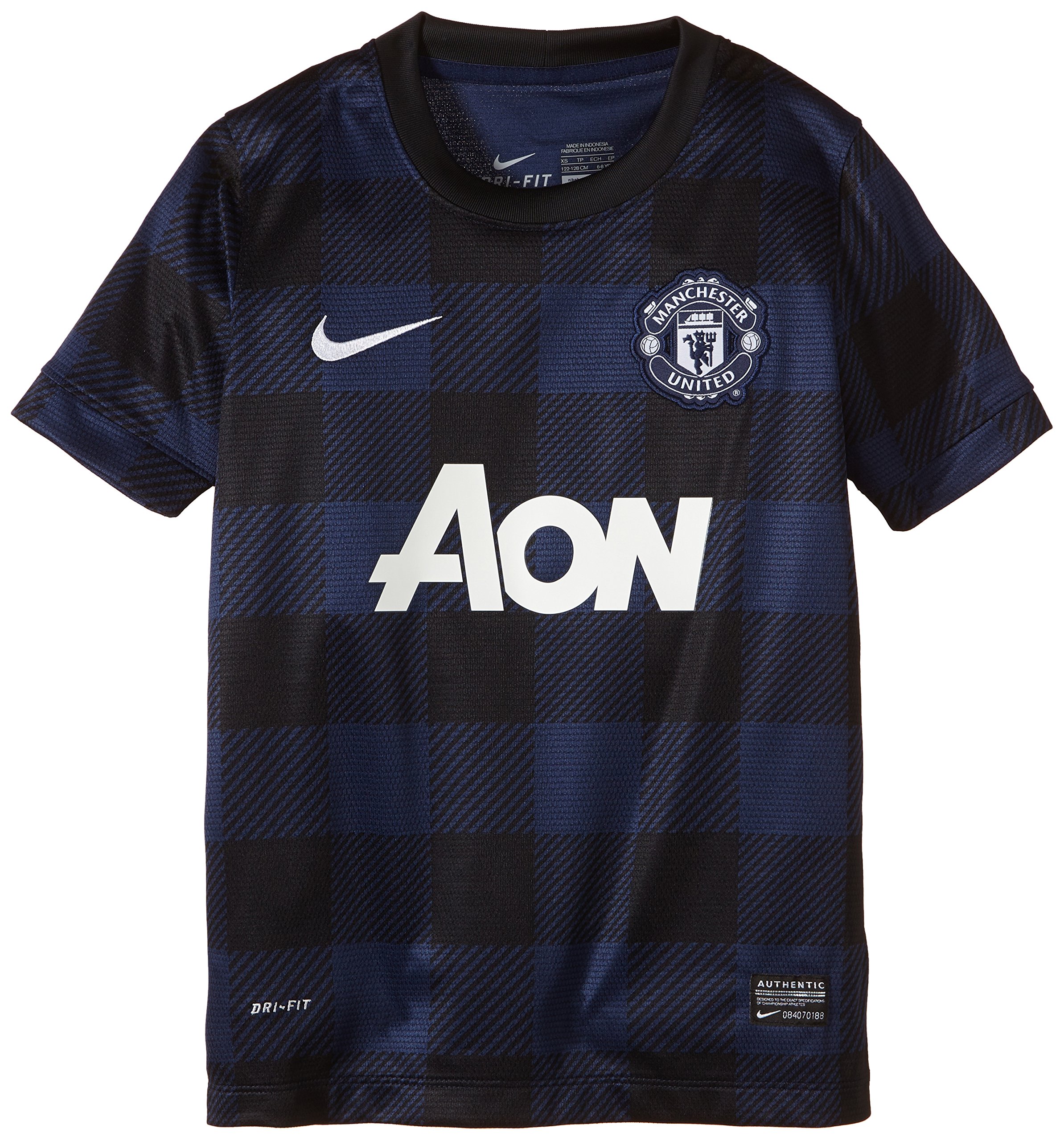 Nike Manchester United Boys Short Sleeve Away Replica Jersey (Midnight Navy) (S)
