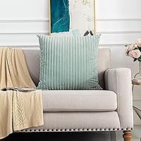 Vista 19 de UGASA - Fundas de almohada decorativas de terciopelo suave y sólidas de Navidad para sala de estar/sofá, 16 x 16 pulgadas, 2 unidades, color burdeos