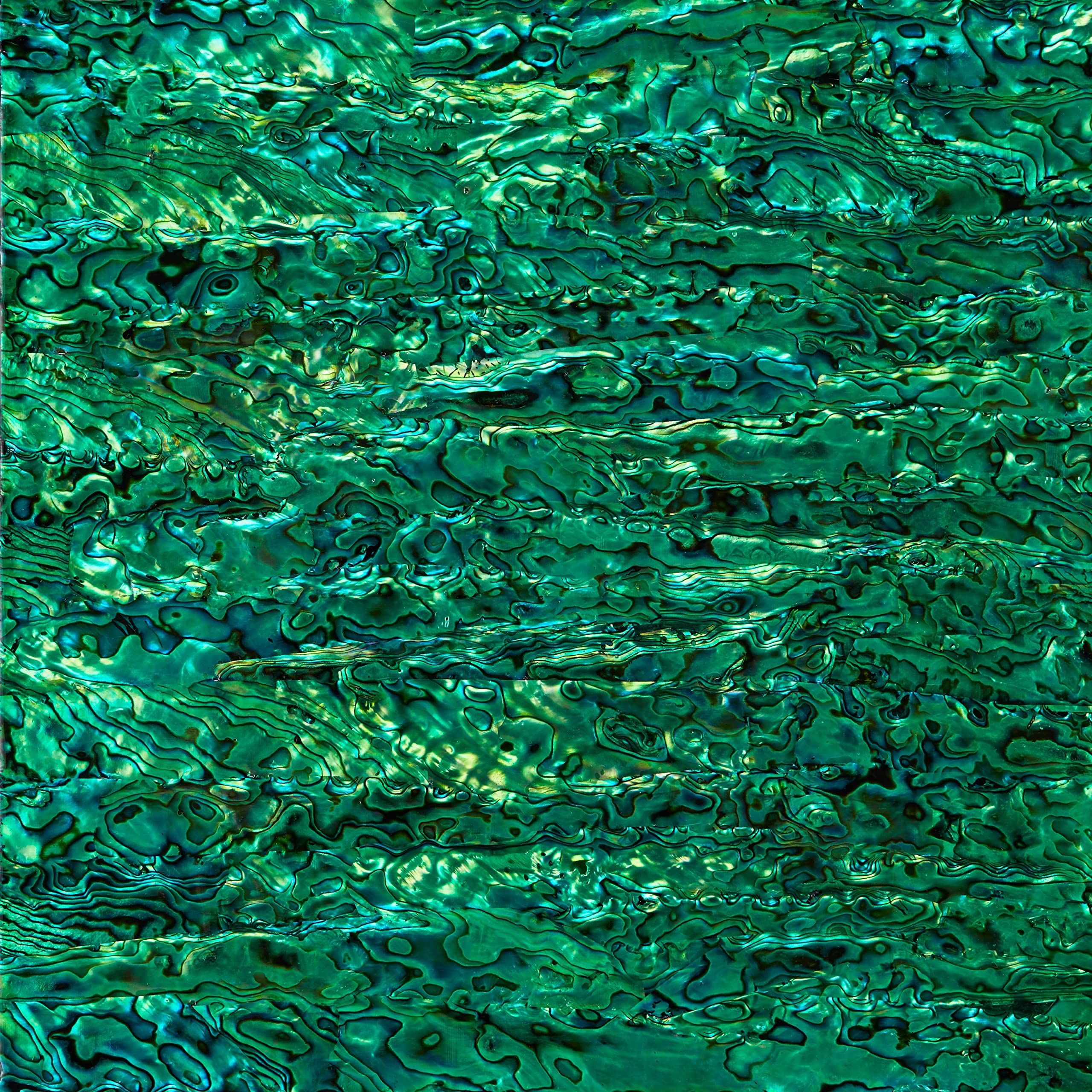 Abalone Shell Inlay Veneer for DIY or Professional Inlay Embellishments - Sustainable New Zealand Paua Emerald Green- With 3M Double Sided Tape Backing - 9.45"X2.75"