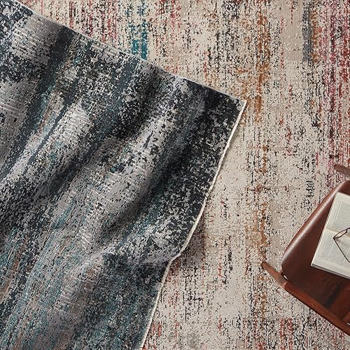 Miniatura 8 de Jaipur Living Vibe Aubra - Alfombra de área de 9 pies 6 pulgadas x 12 pies 7 pulgadas, verde azulado moderno para espacios interiores