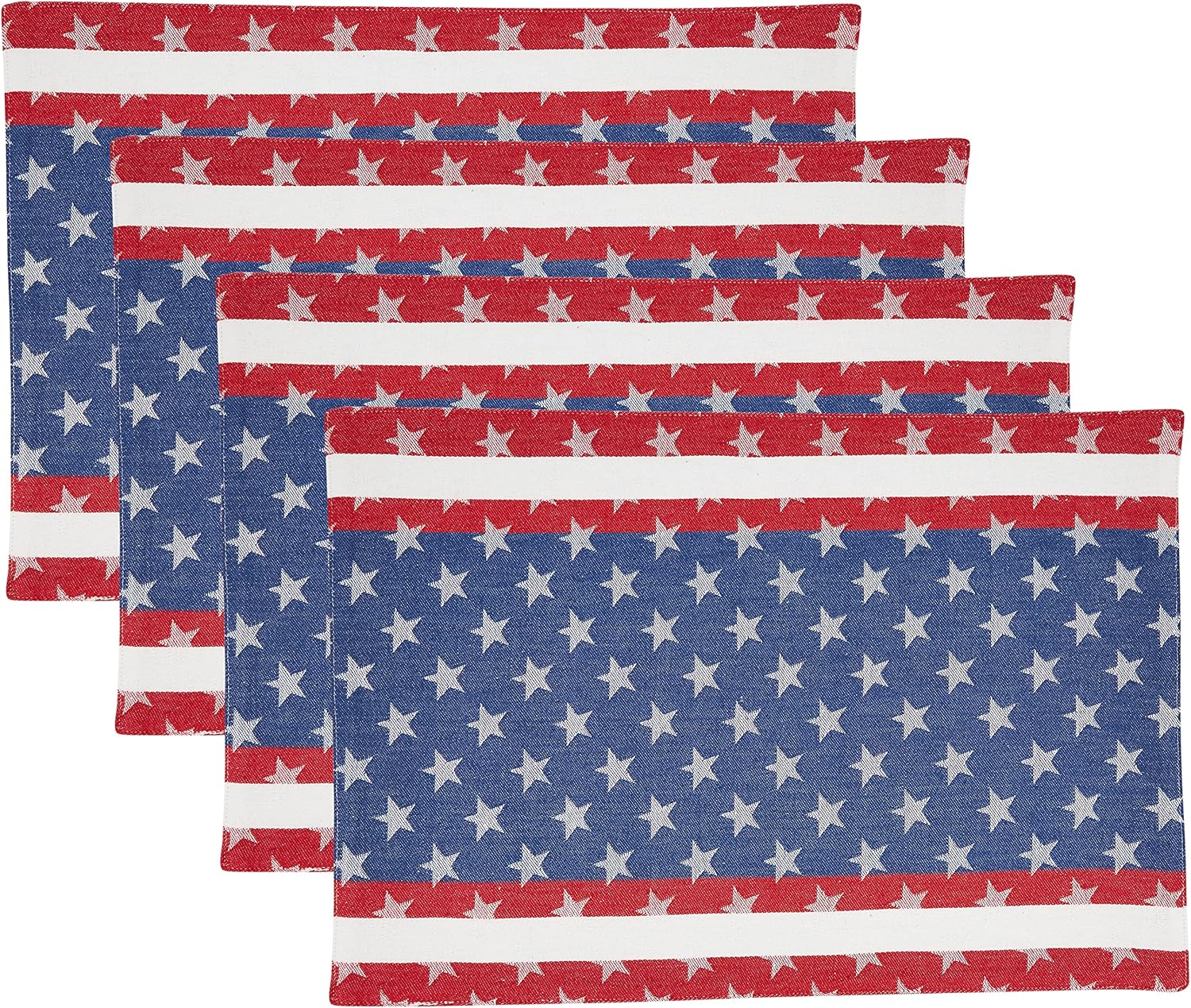 Americana Cotton Rectangular Patriotic Placemats Set of 4