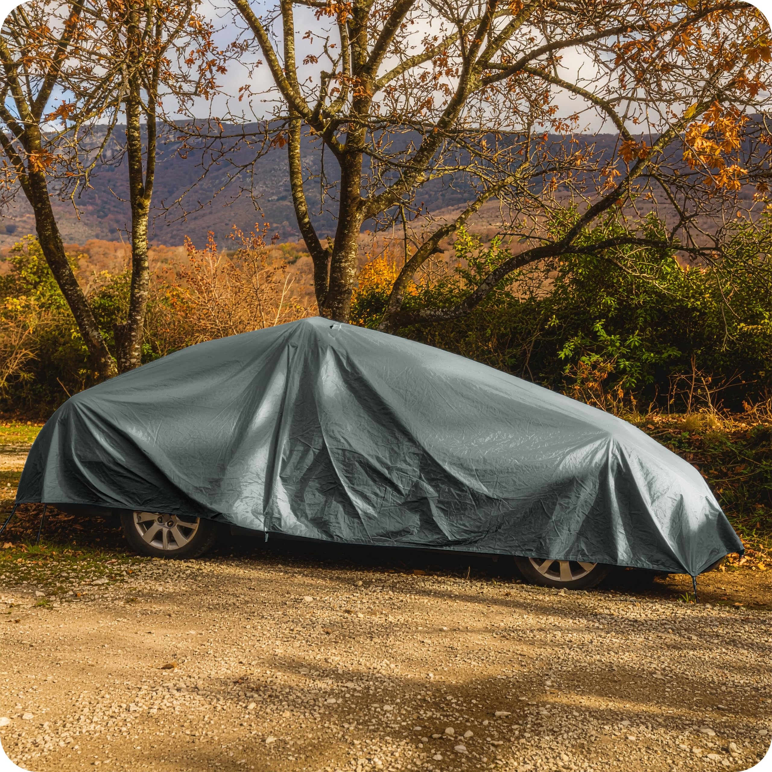 Garronda Bâche de Protection Exterieur Imperméable 3x3 m 120g/m² GD-0162 | Bâche à Oeillets, Tres Résistante, PP Tissé, Réutilisable, Anti-UV pour Bois Jardin Camping Remorque Voiture Piscine Chantier