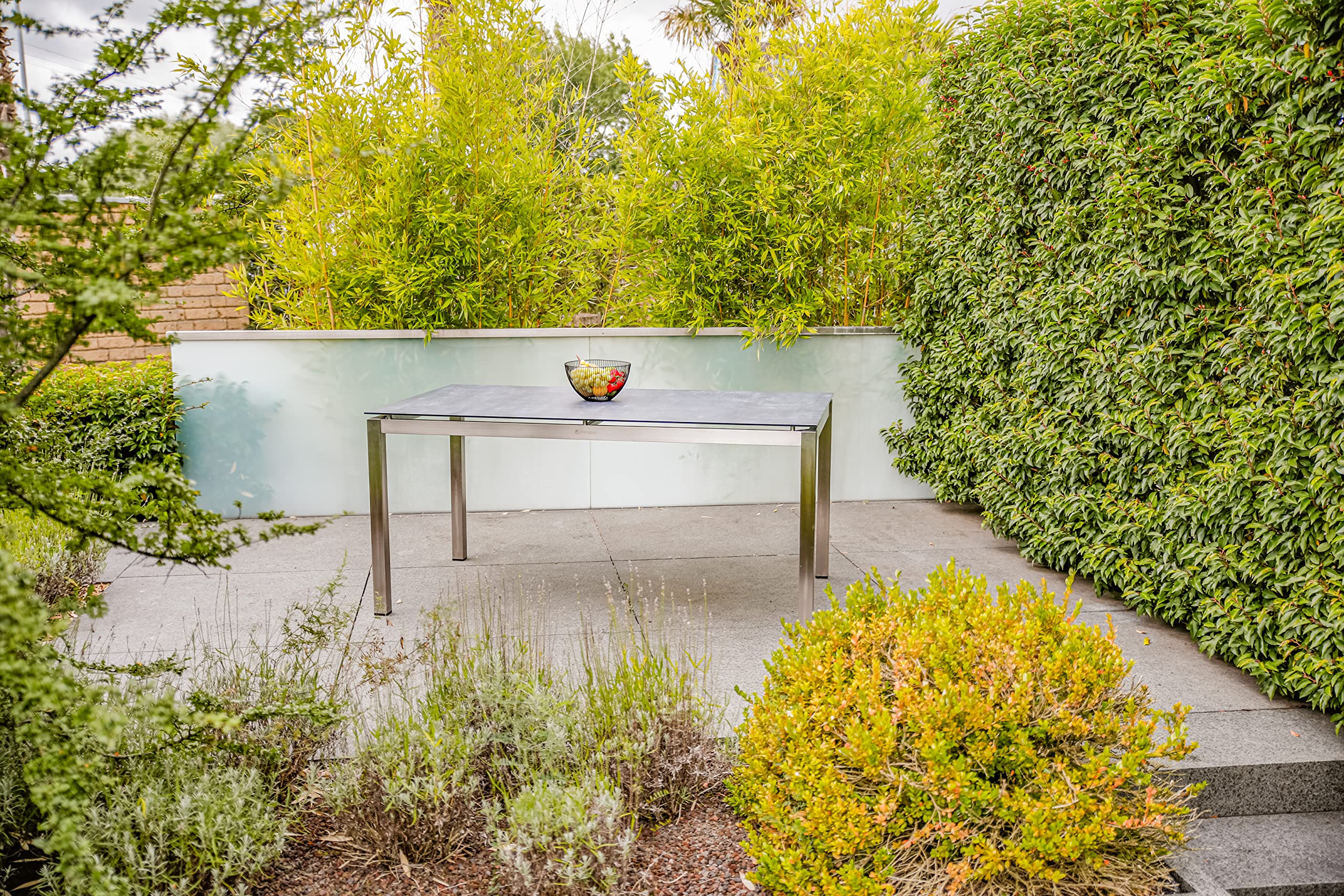 greemotion tavolo Boston, acciaio inox, piano in vetroceramica, circa 160 x 74 x 90 cm