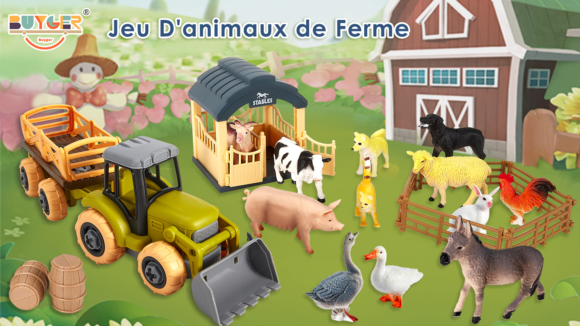 Mini figurine animaux à la ferme en plastique - Cadeau fêtes enfants Mini figurine animaux à la ferme en plastique - Cadeau fêtes enfants