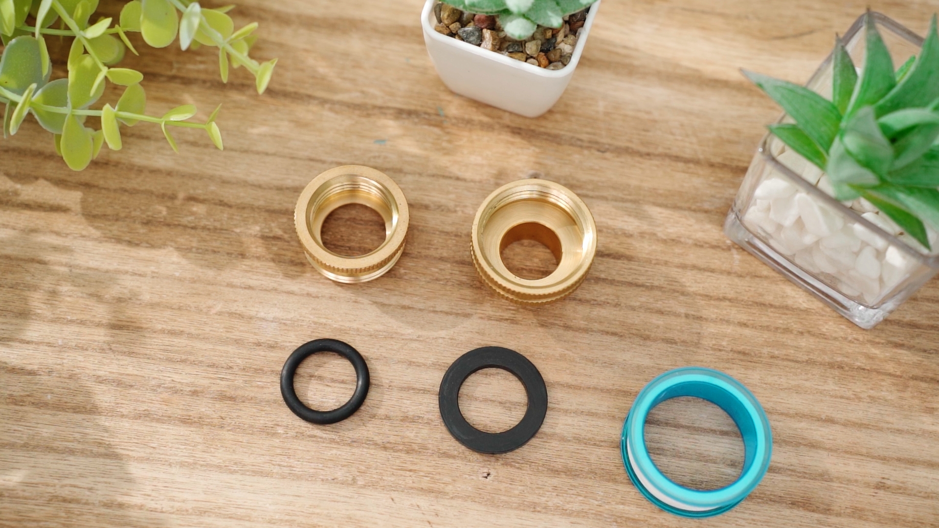 Amazon.com : Solid Brass Garden Hose Adapter Set, 3/4” GHT Garden