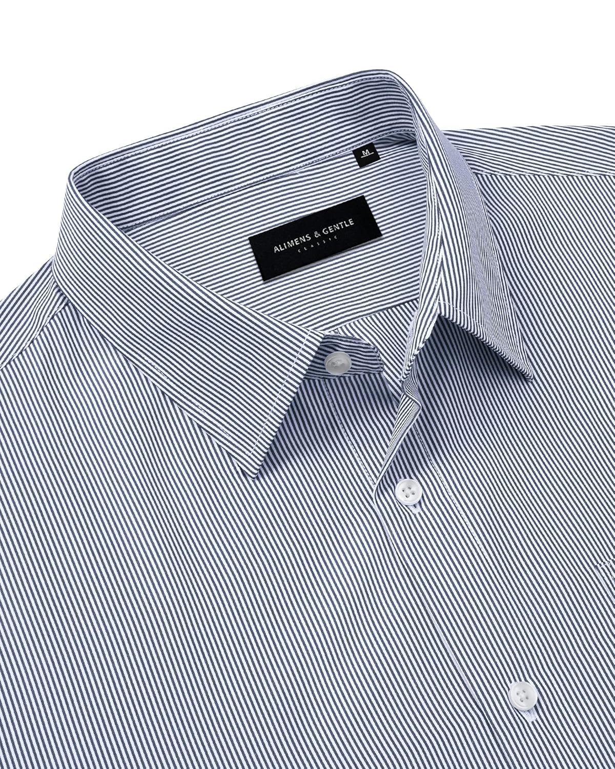 Alimens & Gentle Camisa social masculina listrada de manga longa casual de manga comprida com botões para negócios blusa popelina em promoção! Veja a oferta e mais achadinhos de Camisas 2 Hoje é o melhor dia para comprar Alimens & Gentle Camisa social masculina listrada de manga longa casual de manga comprida com botões para negócios blusa popelina com aquele preço maroto! Promoção! Aproveite a oferta! 2