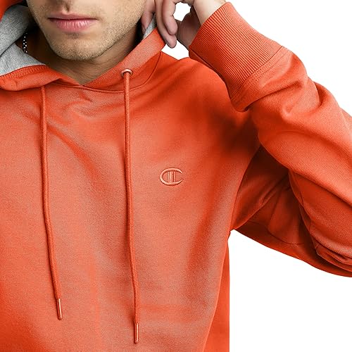 Miniatura 159 de Champion - Sudadera con capucha para hombre, cómoda, de vellón Powerblend (tallas regulares o tallas grandes o altas). Negro - C Logo