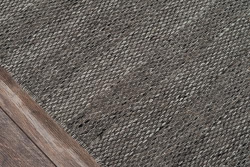 Miniatura 6 de momeni Rugs mesa0mes-2smo2030mesa Collection, 100% Lana tela a mano Flatweave zona de transición Alfombra, Lana, Humo
