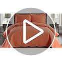 MarCielo 3-Piece 100% Cotton Oversized Bedspread Lightweight Quilt Coverlet Embroidery Farmhouse Bedding Set T0 (Salmon, Oversized Queen (100"x106"))