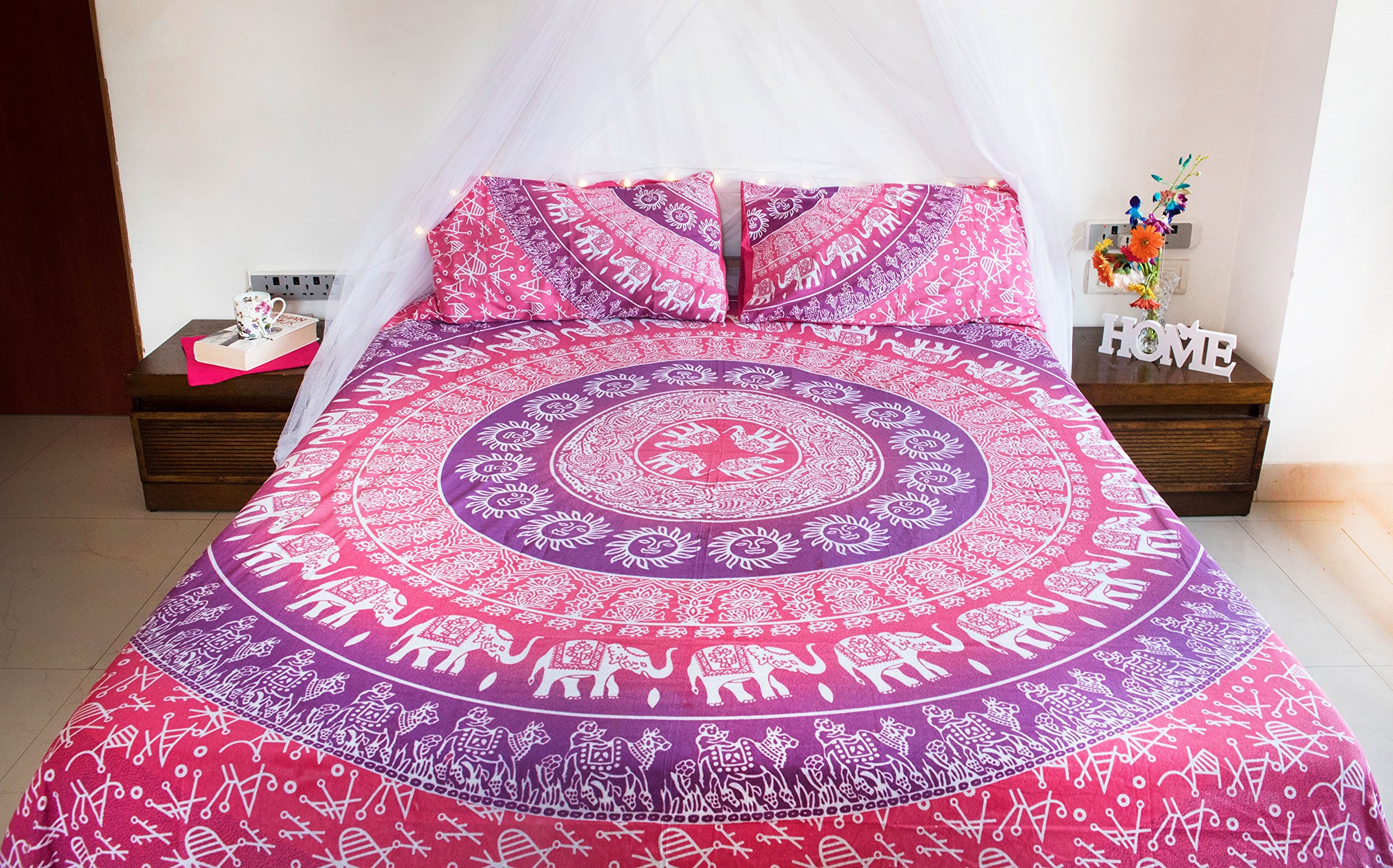 pink elephant bedding