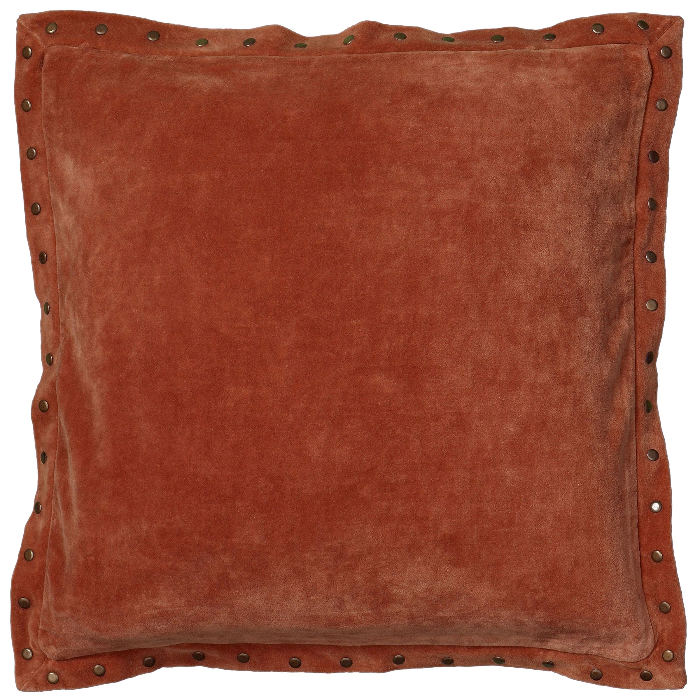 Rizzy HomeT05969 | 18"x18" Orange/Brown/Metallic Solid Decorative Pillow | Poly Fill