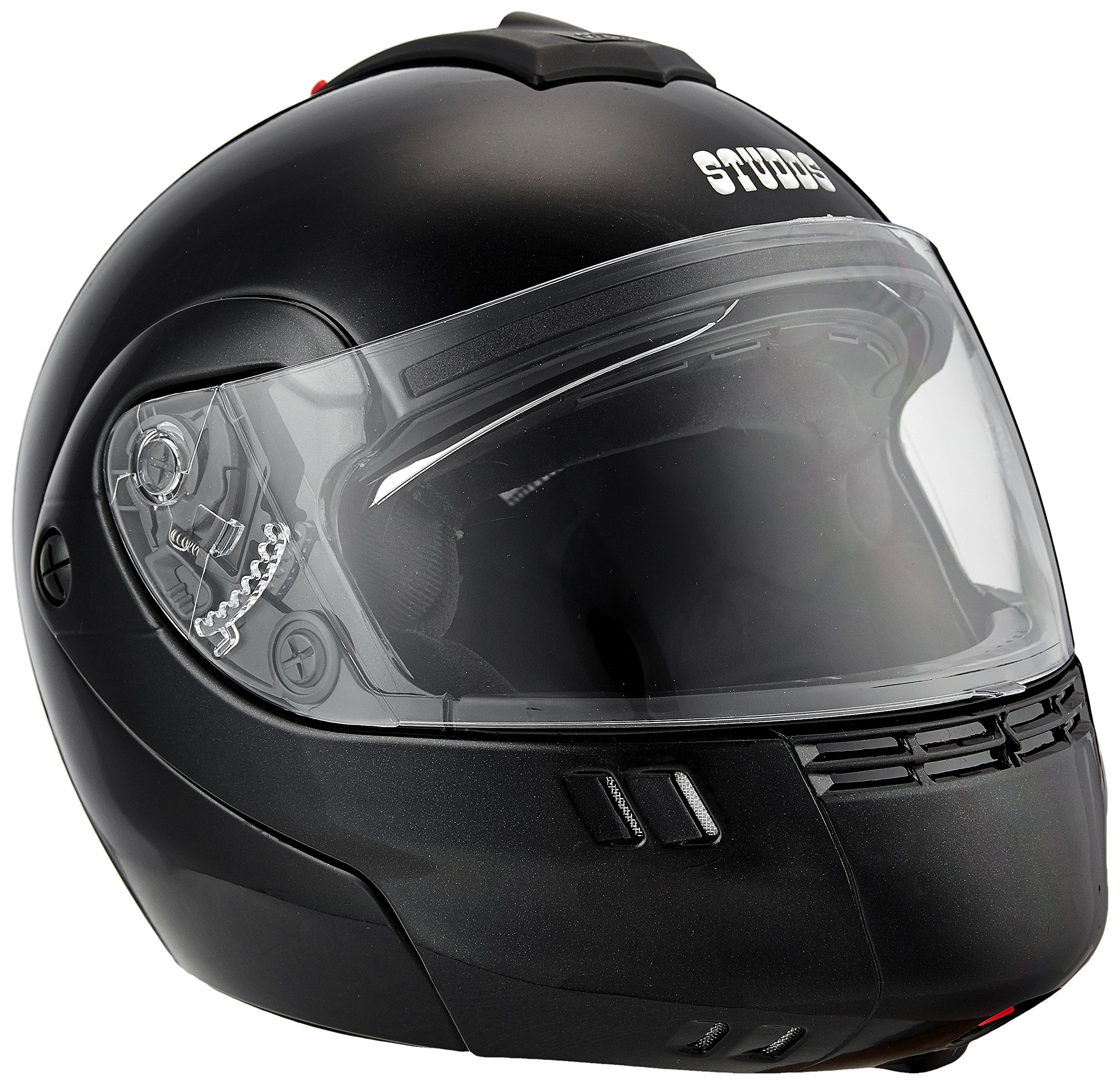 Studds EPS Ninja 3G Flip Up Full Face Helmet with Double Visor (Black, L)