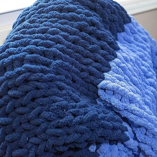 Miniatura 7 de iDIY - Paquete de 3 madejas de hilo grueso (72 yardas), hilo de felpilla esponjoso, color negro, perfecto para mantas suaves y de bebé, tejer con el