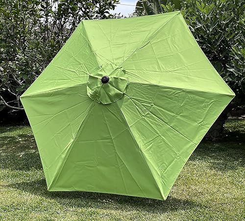 Miniatura 2 de BELLRINO DECOR - Toldo de repuesto fuerte y grueso para paraguas de 9 pies y 6 varillas (solo toldo) (verde matcha)