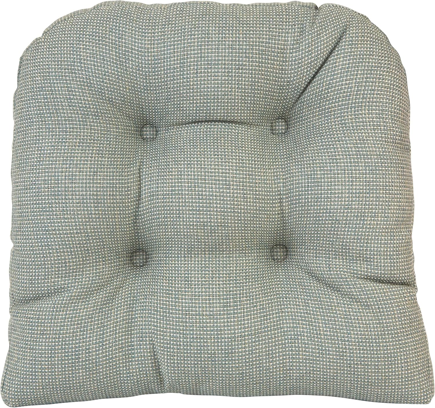 Solid Spa Polyester Non-Slip Dining Chair Cushions, 15x15 Inches, 4 Pack