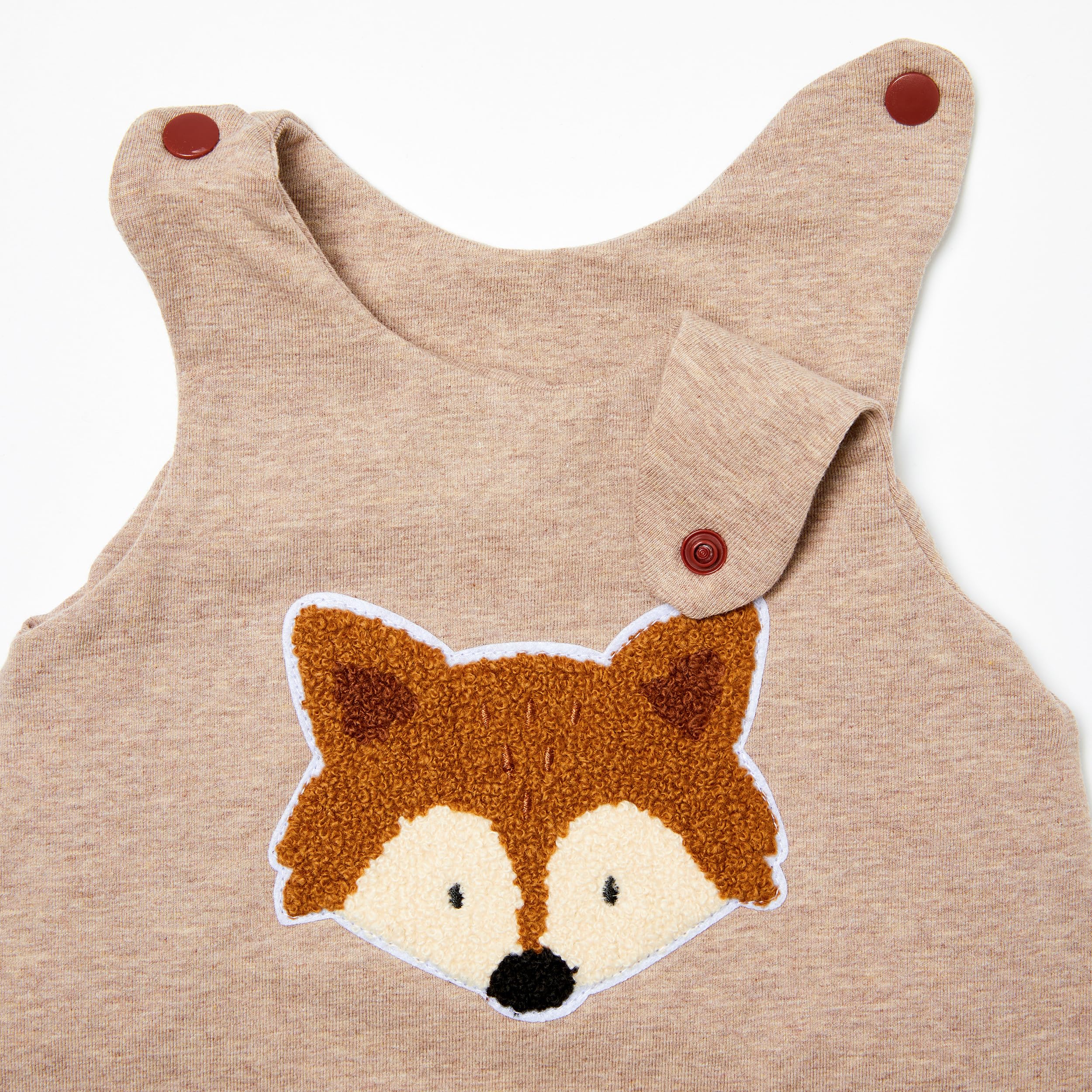 Fuchs & Kiwi Baby Strampler Romper mit Patch – Baby Einteiler Outfit für Jungen & Mädchen – Öko-Tex Baumwolle – Handmade in Berlin – Baby Erstausstattung