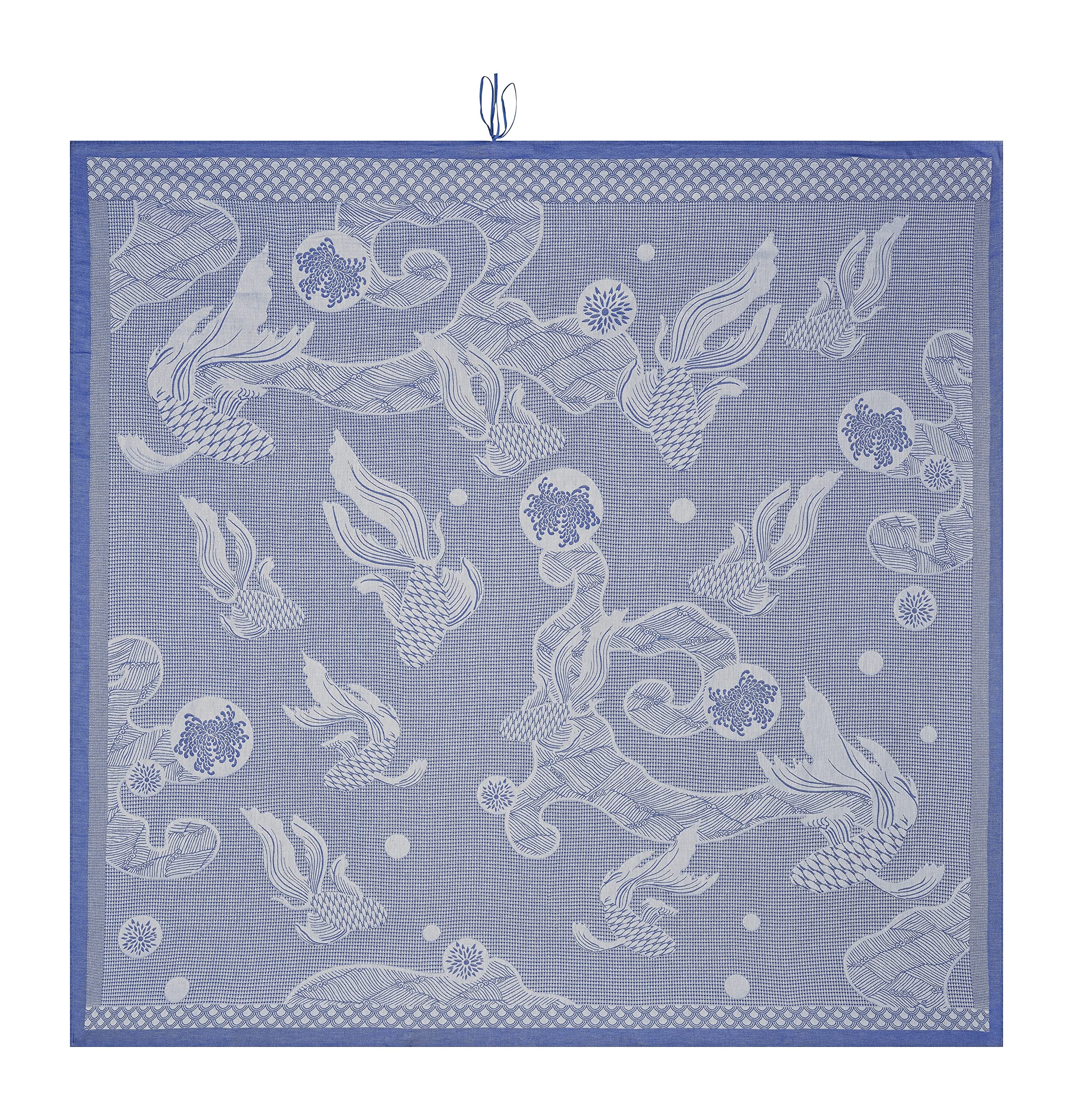 Le Jacquard Français 26396 Oceanique Serviette de plage Bleu marine 200 x 200 cm