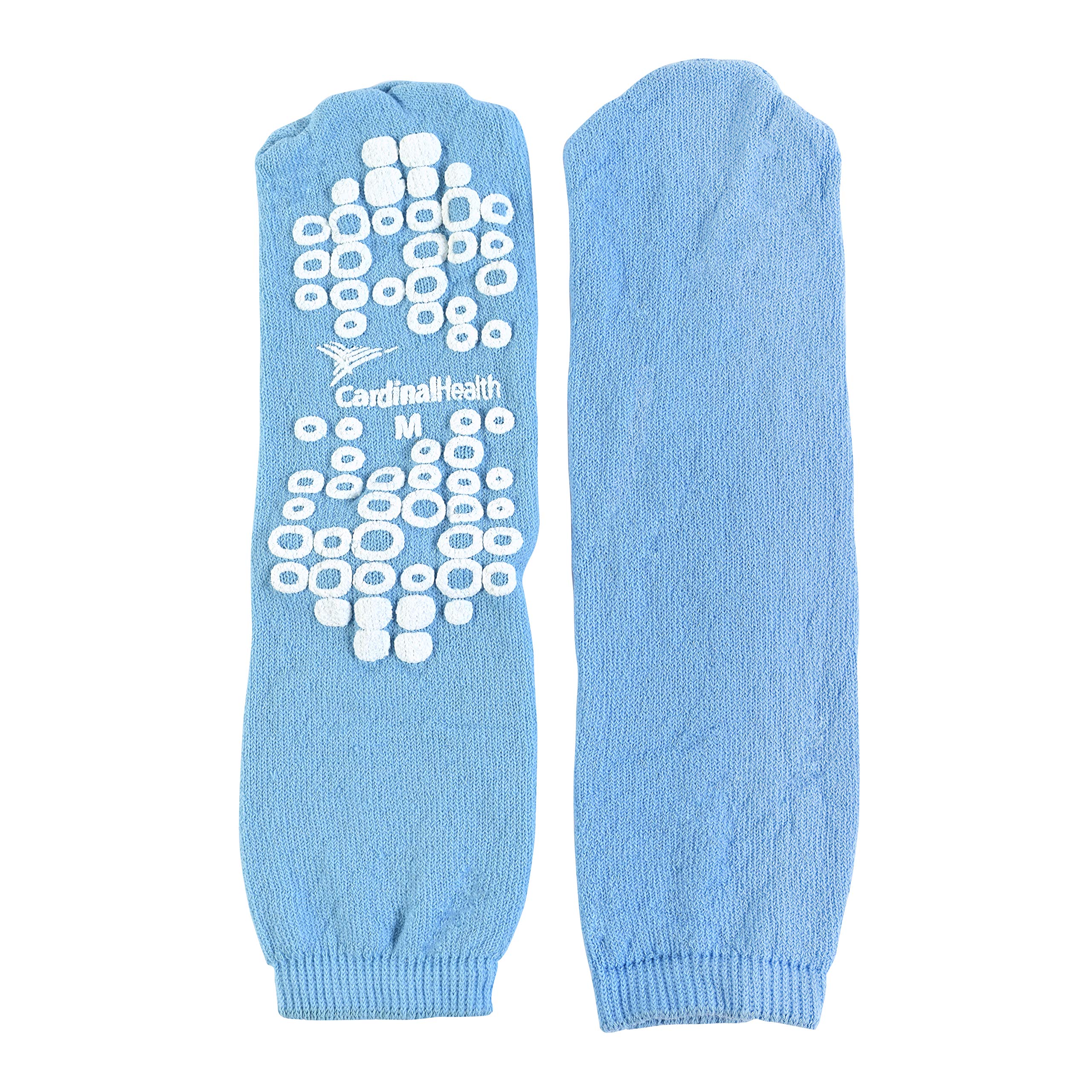 Cardinal Health 58125-BLU Terry in Single Tread Patient Safety Slippers, Blue, Medium