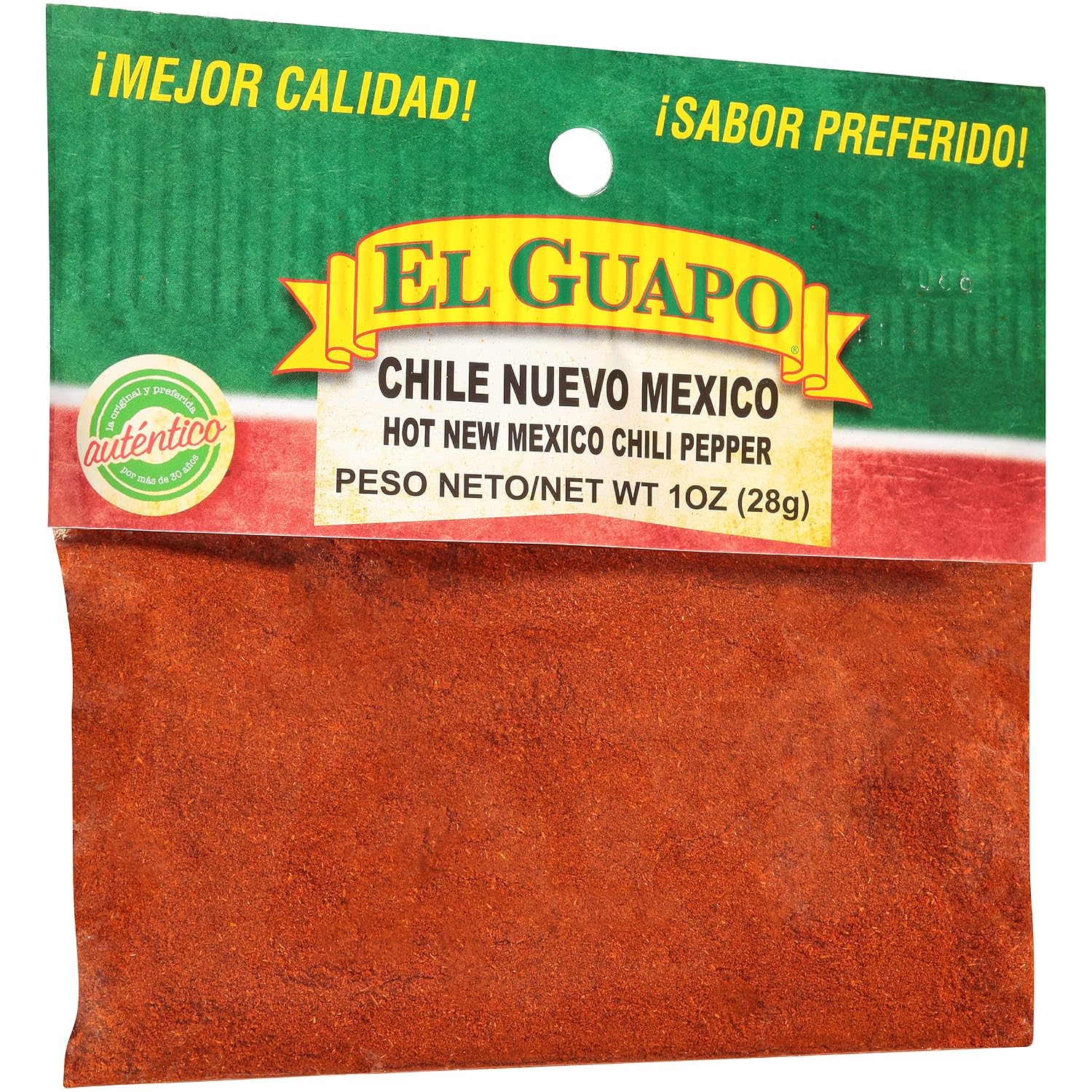 El Guapo Hot New Mexico Chili Pepper Chile Nuevo Mexico, 1 Oz