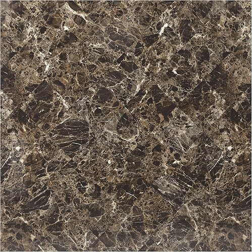 Miniatura 4 de Lexicon Archglen - Mesa de comedor de metal con parte superior de mármol sintético, marrónnegro