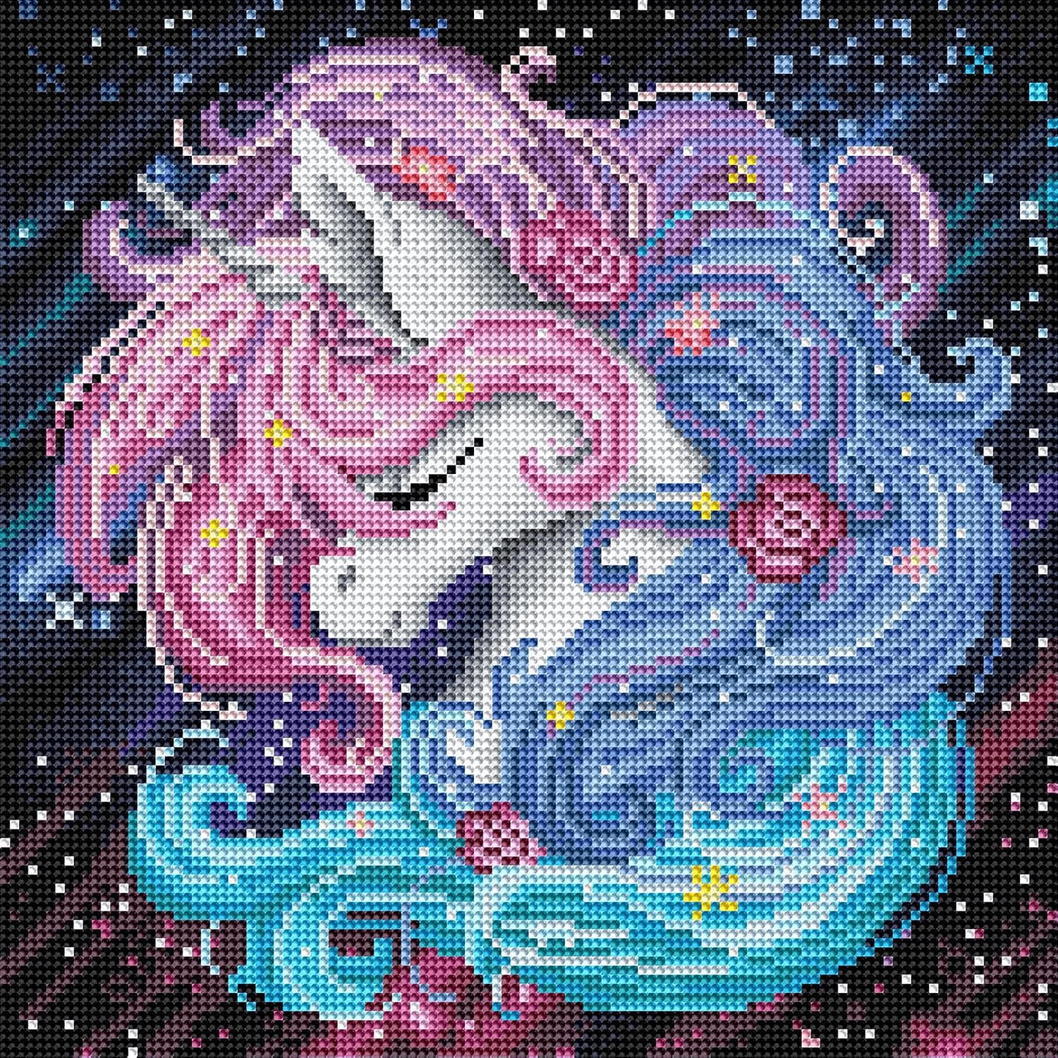 DIAMOND ART CLUB Aurora The Unicorn Diamond Painting Kit+ Drill Pen 2 Pack