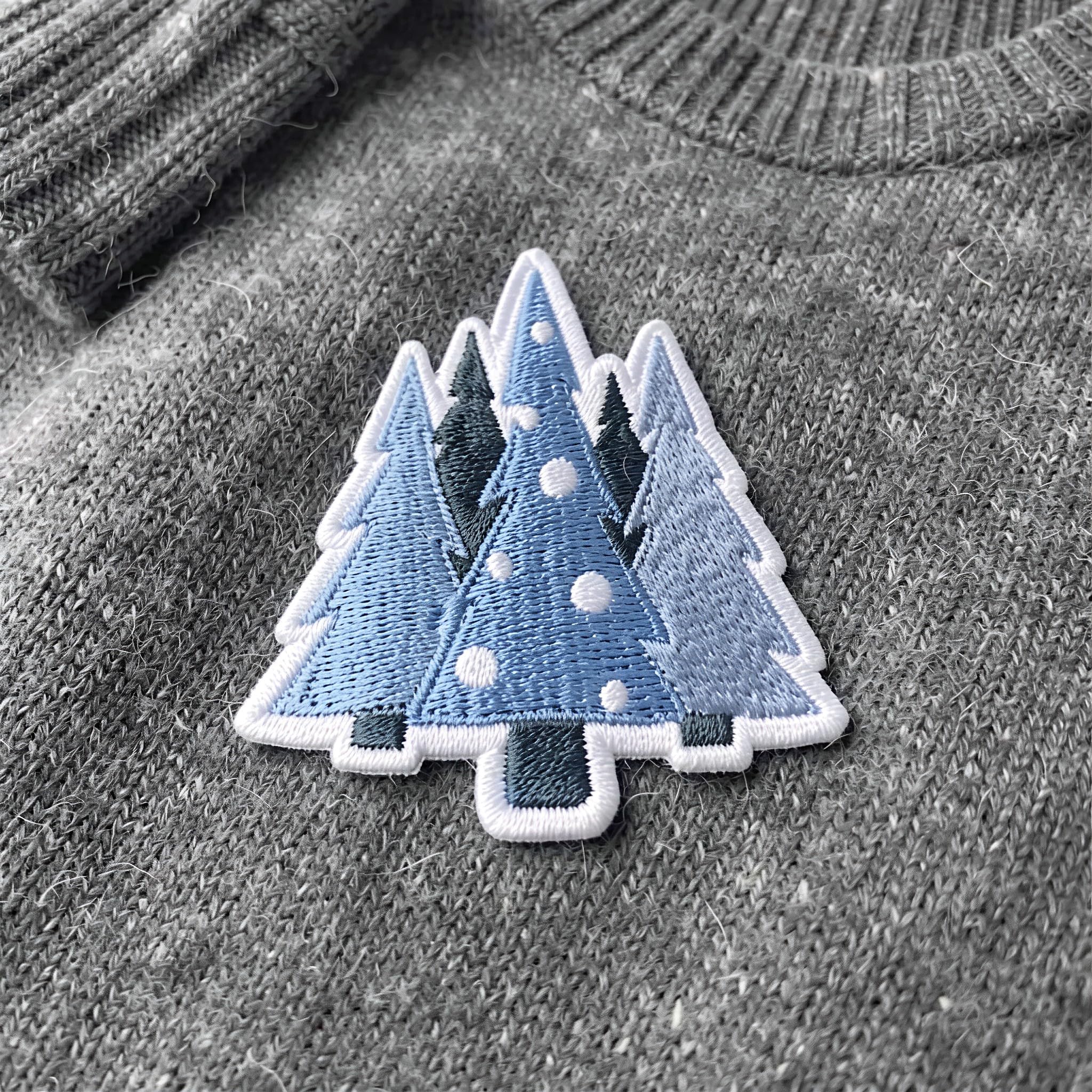 Veemoon 32 parches termoadhesivos de invierno para Navidad, bordados o