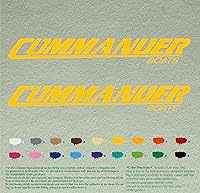 Vista 6 de Par de calcomanías de vinilo de repuesto compatibles con Commander, juego de 2 (18 pulgadas, azul 067)