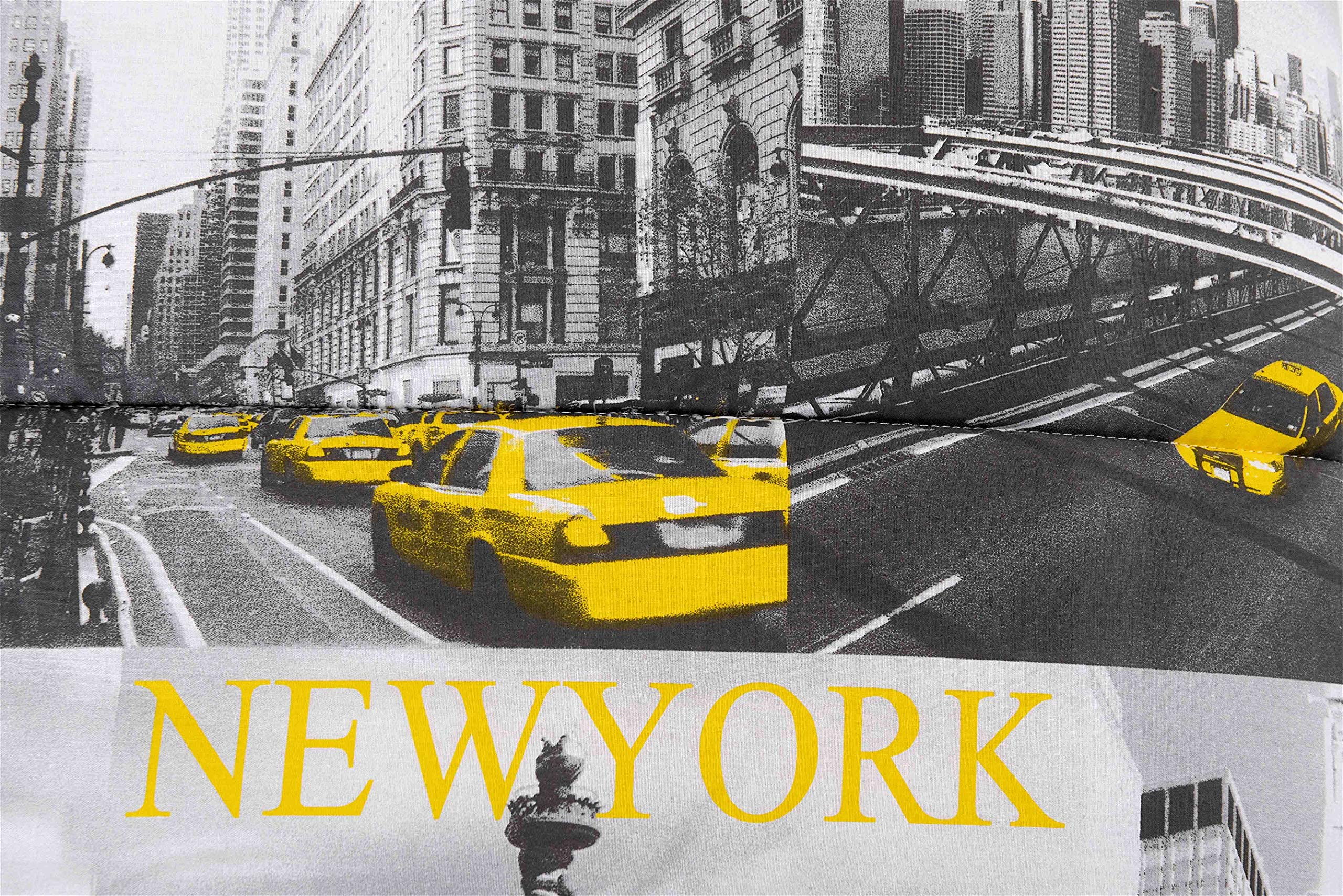 HomeLife - Trapunta Singola Invernale [180X250] Made in Italy | Trapunta Imbottita Calda | Piumino 1 Piazza, Copriletto Trapuntato Reversibile con Stampa immagini di New York