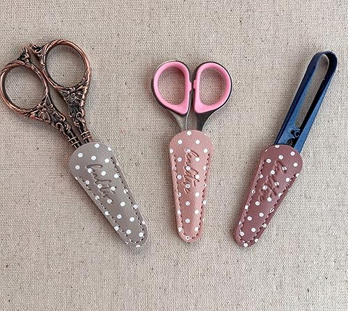 Miniatura 9 de Beaditive Tijeras bordadas Vaina (juego de 3 piezas) Pastel  Rojo, Verde, Amarillo Lunares