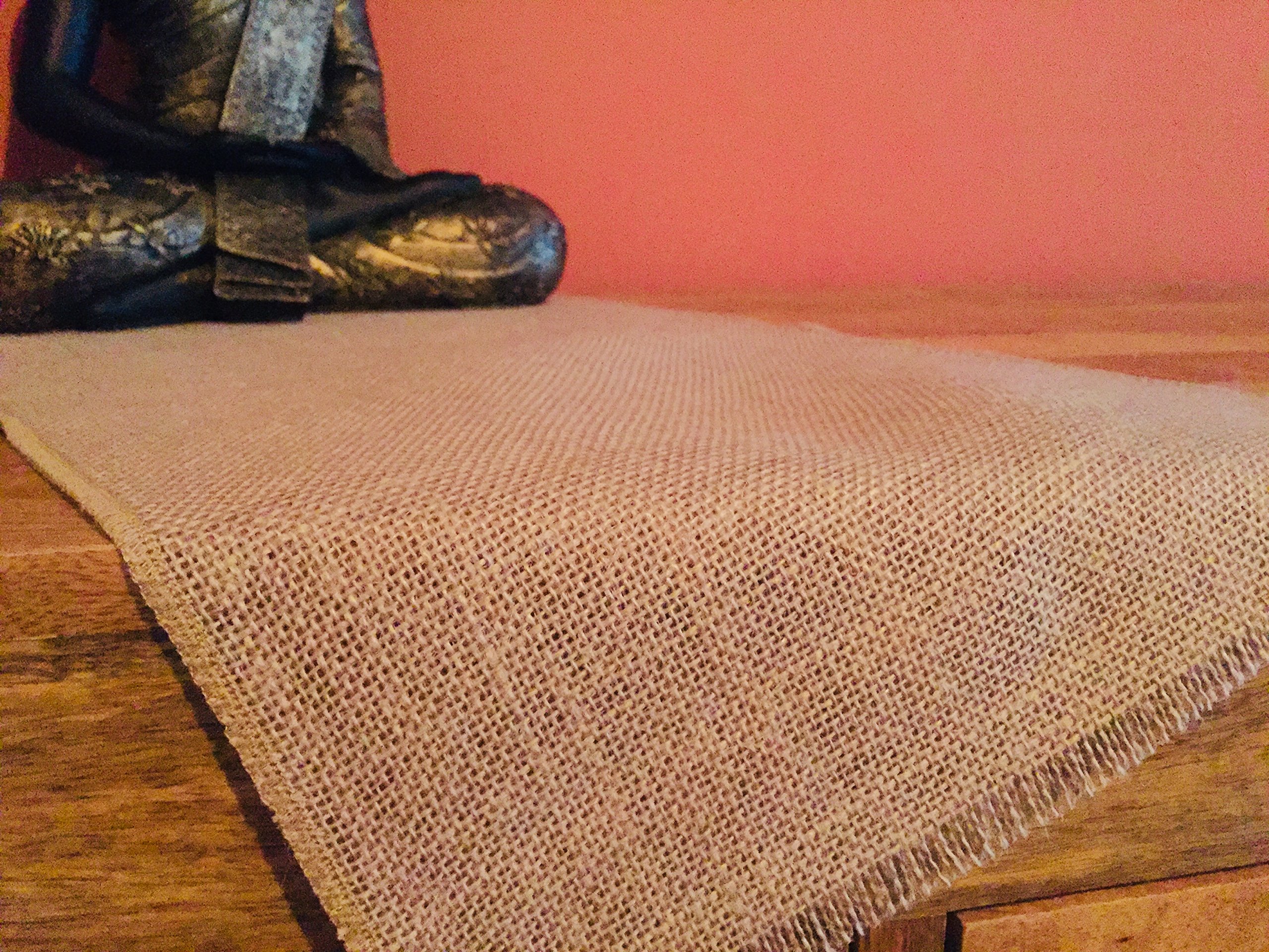 LushFabric Rustic Burlap Jute Table Runner - Wedding Jute Hessian Tablecloth Runners - 30cm wide (NATURAL, 100 inches/254cm)