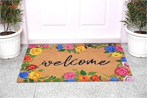 Miniatura 4 de Calloway Mills 107422436 - Felpudo de bienvenida con rosas coloridas (24 x 36 pulgadas)