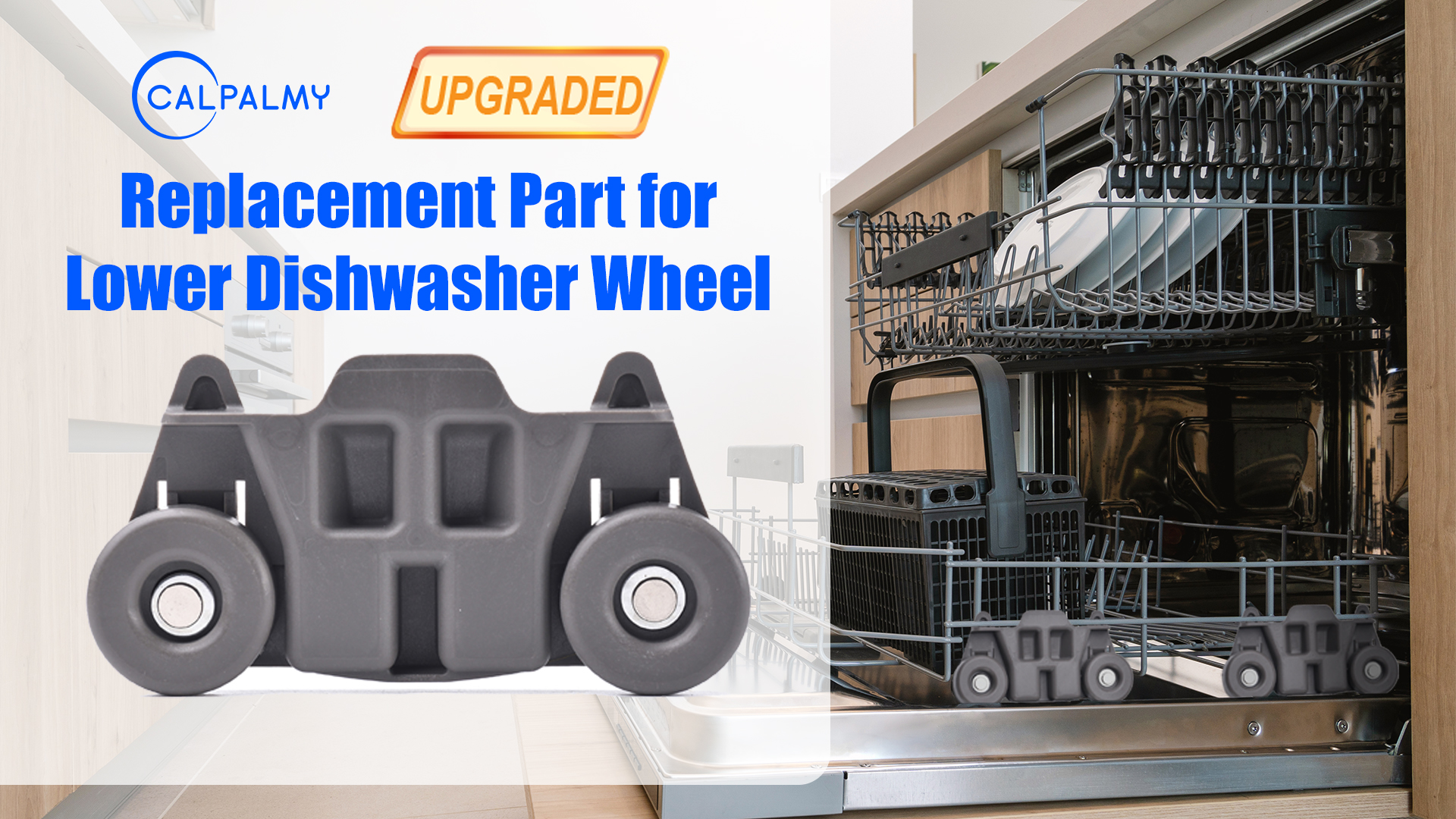 RUOTA CESTELLO INFERIORE LAVASTOVIGLIE WHIRLPOOL ORIGINALE 482000004538 - Foto 5