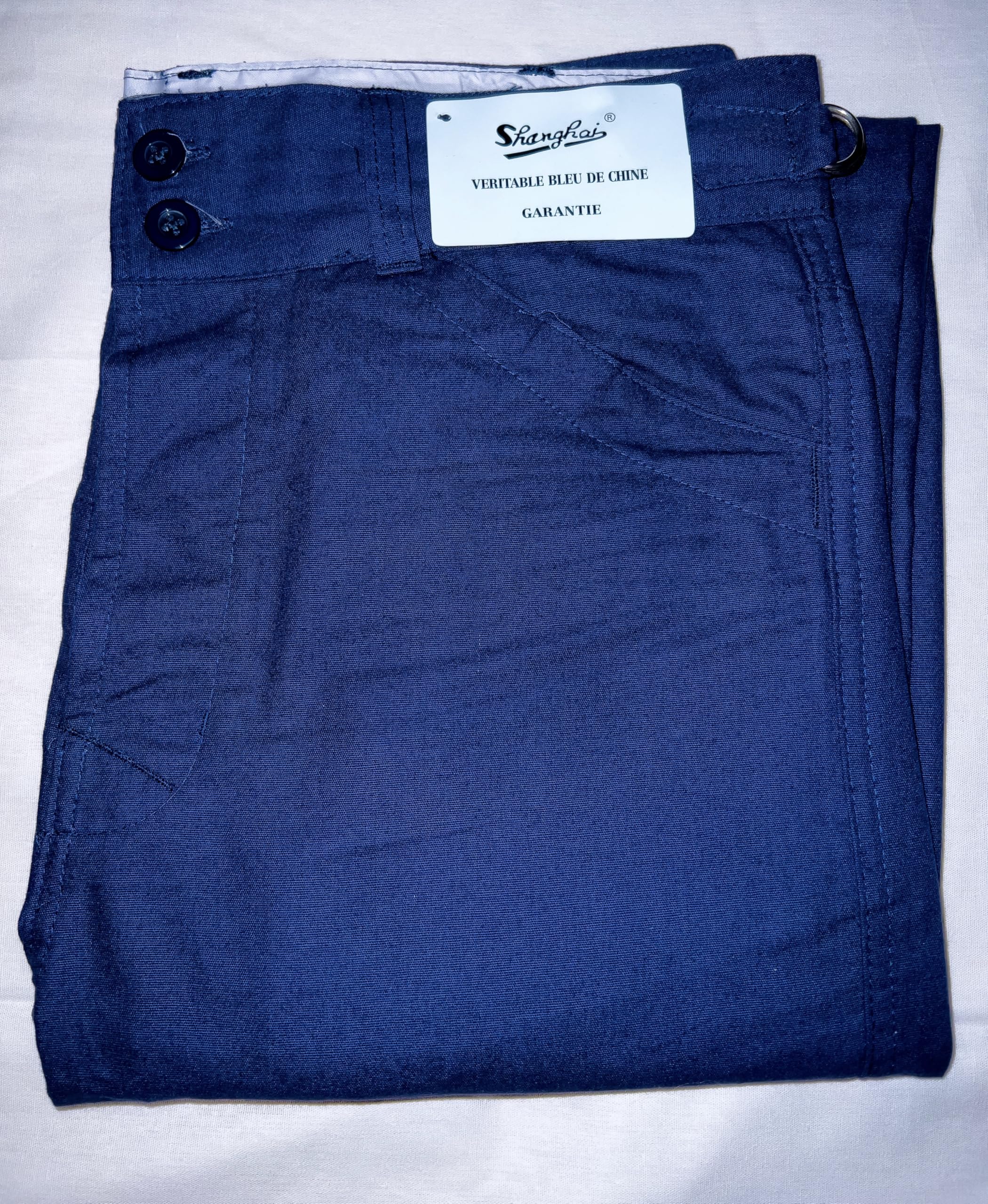 Bleu De Chine Vrai Authentique SHANGHAI ANTICHER DENGRI 100% Coton Unisexe